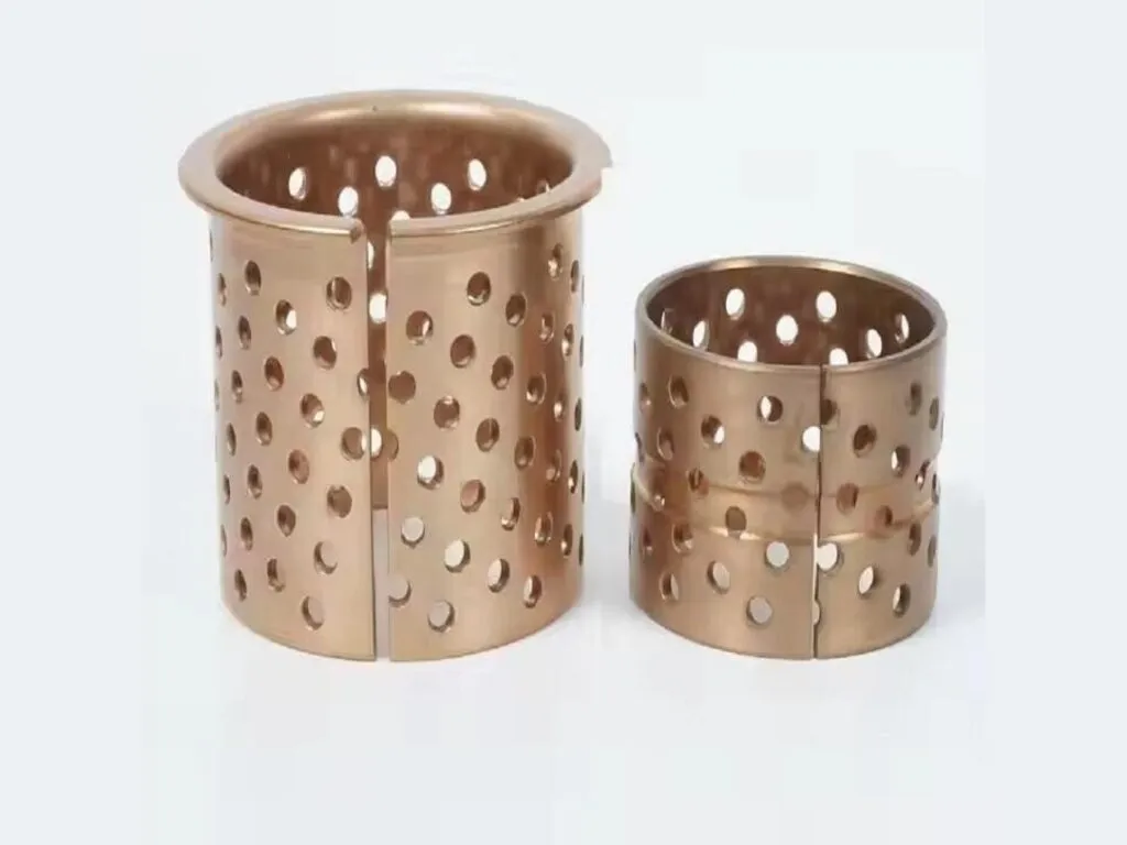 Bạc đồng cuộn có túi mỡ: Hai bạc đồng cuộn đục lỗ đặt cạnh nhau
