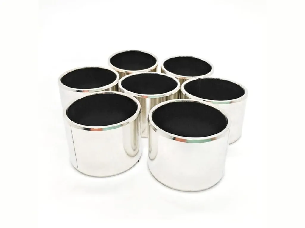 Bạc lót composite lưng thép: Bảy bạc SF-1 lưng thép mạ trắng, lòng đen