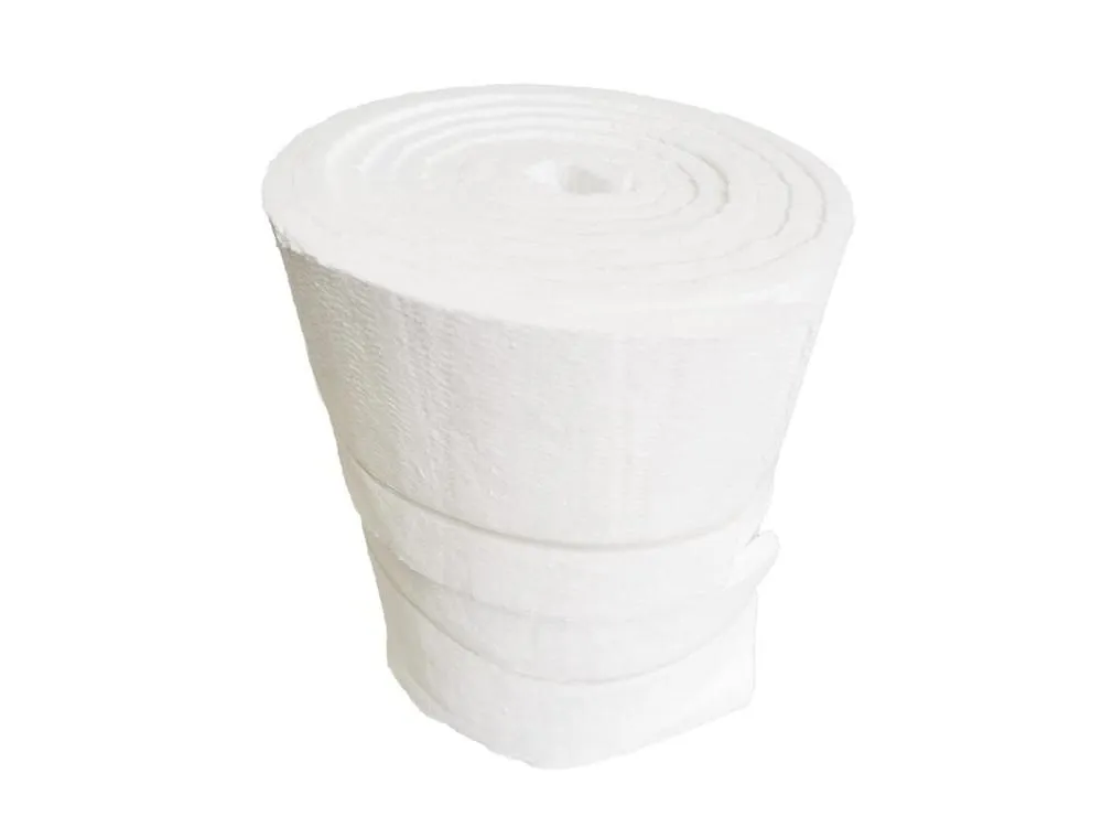 Chăn bông gốm ceramic: Cuộn chăn bông gốm trắng dựng đứng