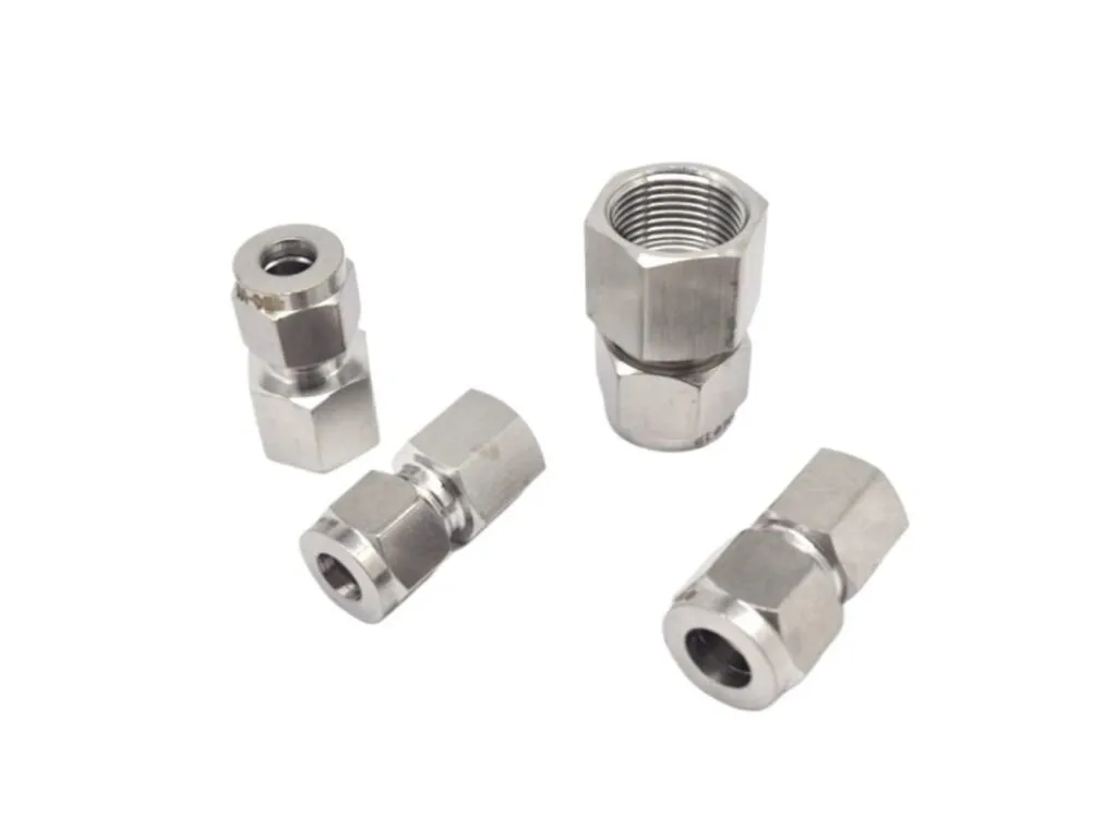 Đầu nối khí nén inox 304, 316: Nhóm đầu nối inox gồm cút ren trong và đầu nối thẳng nhiều cỡ