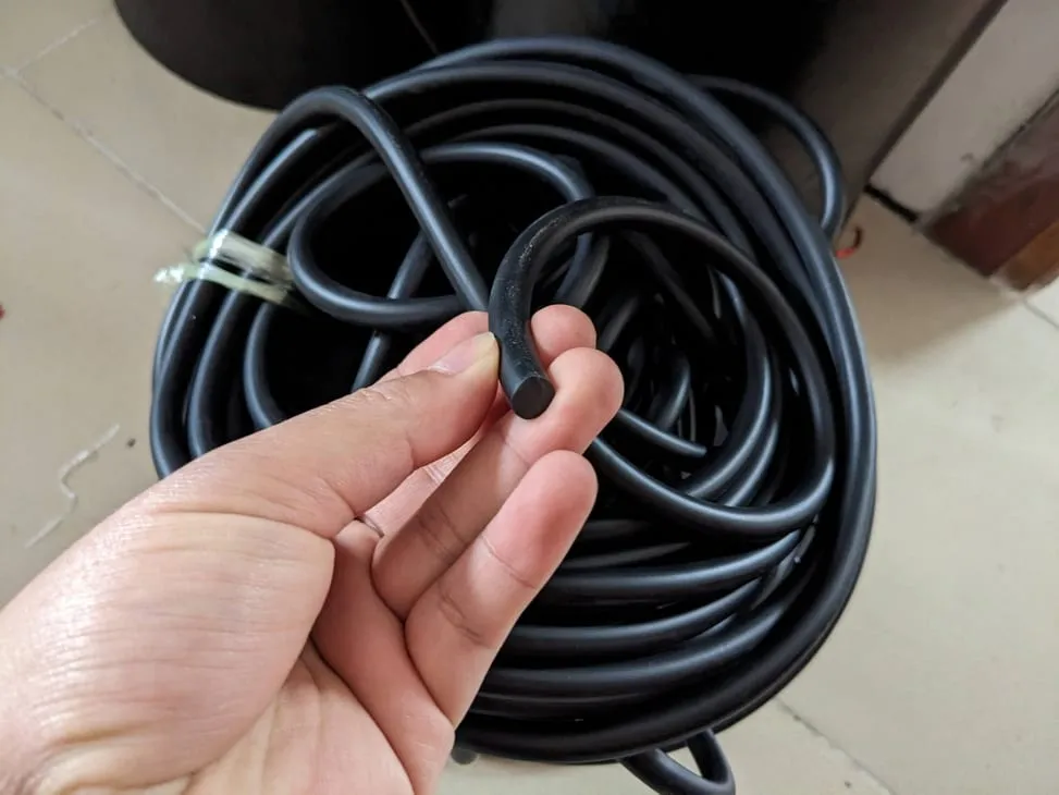 Dây oring NBR, Viton: Dây oring đen phi lớn, đầu dây cắt phẳng