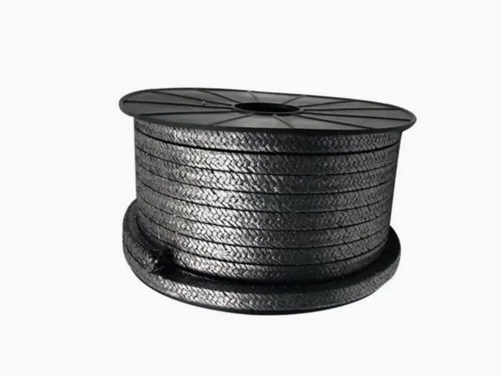 Dây tết chèn carbon: Cuộn dây tết chèn sợi carbon màu đen trên lõi nhựa đen