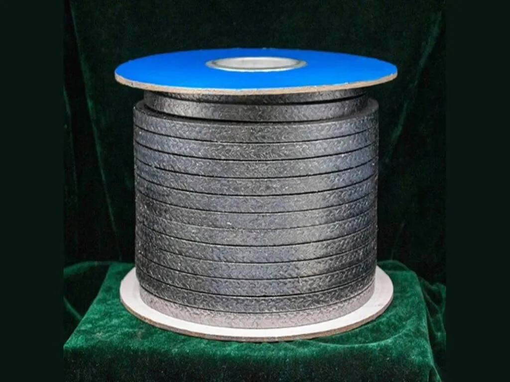 Dây tết chèn graphite: Ống cuộn dây tết chèn graphite có lõi sợi kim loại