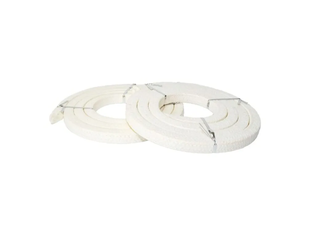 Dây tết chèn PTFE: Hai cuộn dây tết chèn PTFE trắng tiết diện vuông
