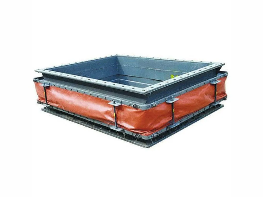 Khớp giãn nở chữ nhật: Khớp giãn nở chữ nhật vải đỏ khung xanh xám