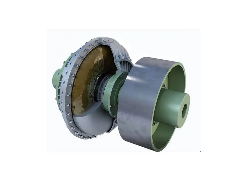 Khớp nối thủy lực: Khớp nối thủy lực cắt một phần để lộ cánh bơm bên trong