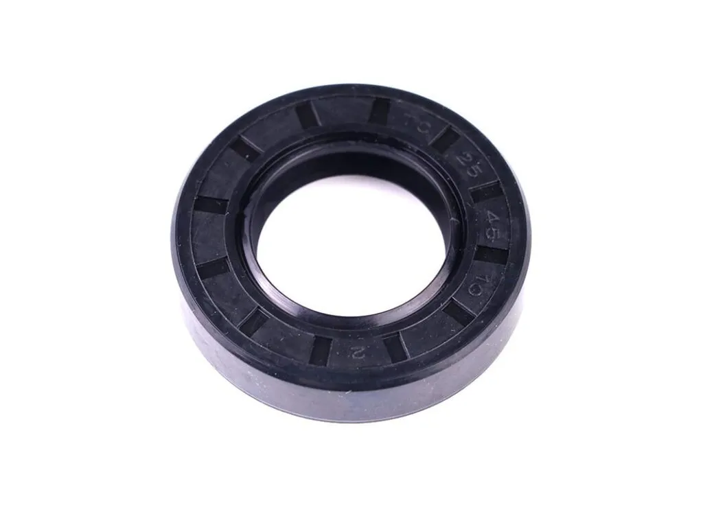 Phớt chắn dầu kiểu SKF HMSA10 RG: Phớt chắn dầu cao su đen bọc ngoài, mặt phớt có gân và môi kín