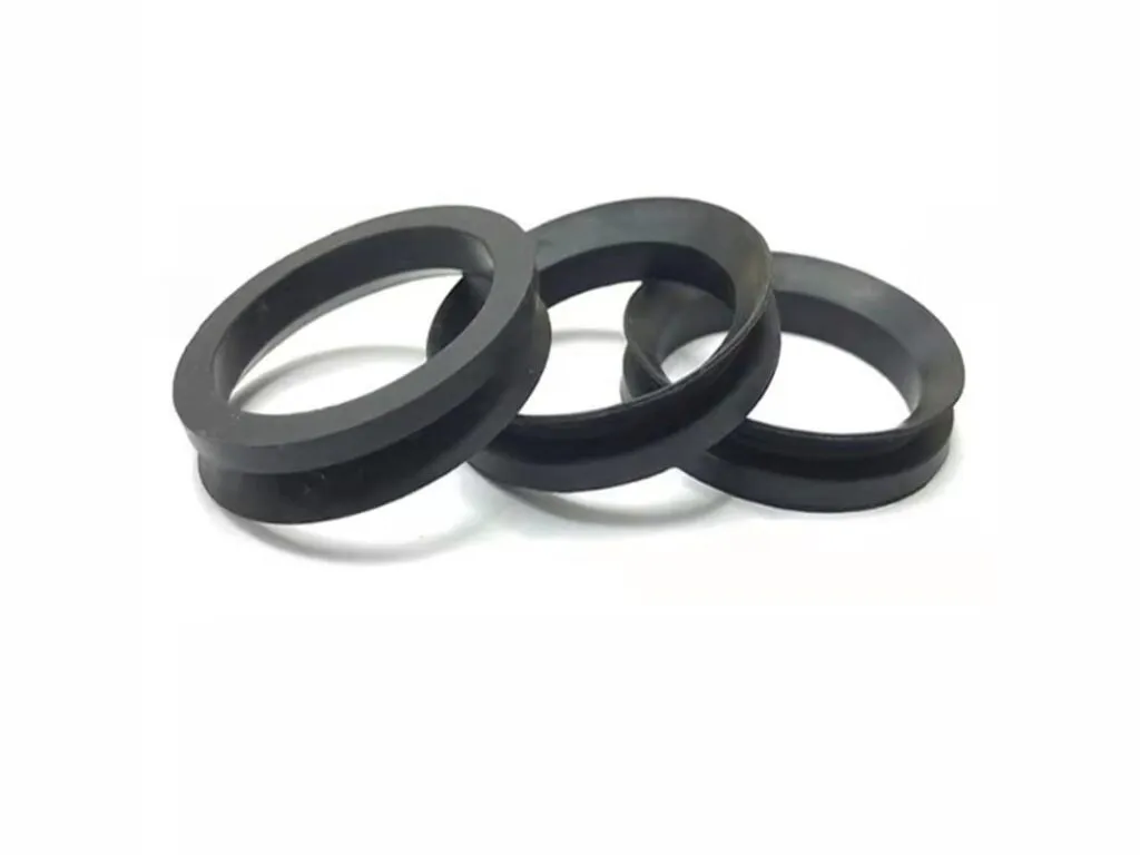 Phớt V-ring VA, VS: Ba V-ring đen thân hẹp đặt nghiêng