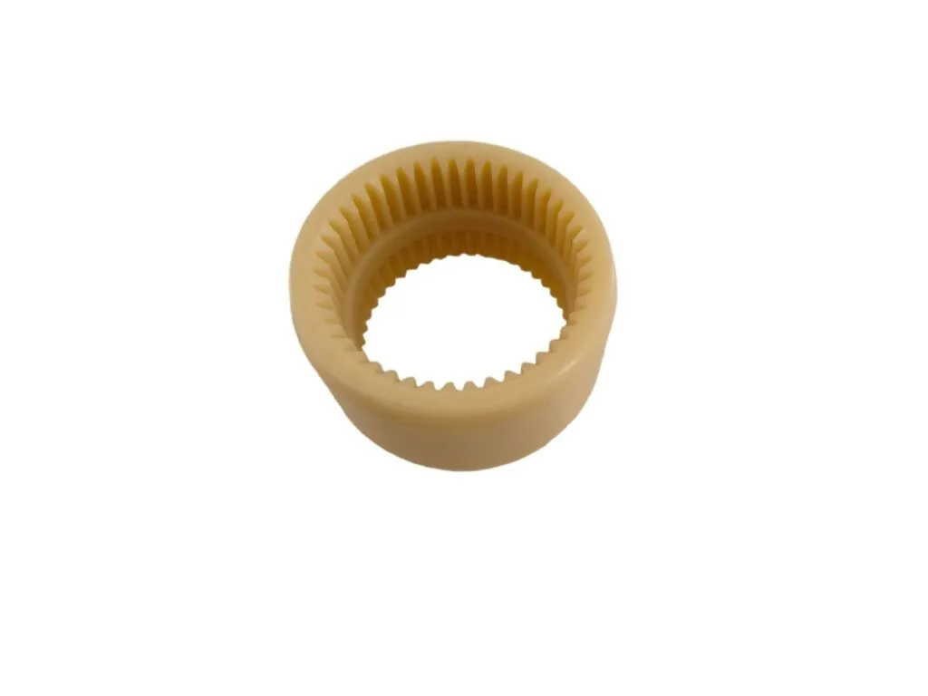 Vỏ nhựa khớp nối: Vỏ nhựa nylon màu kem răng đều, chụp góc cao