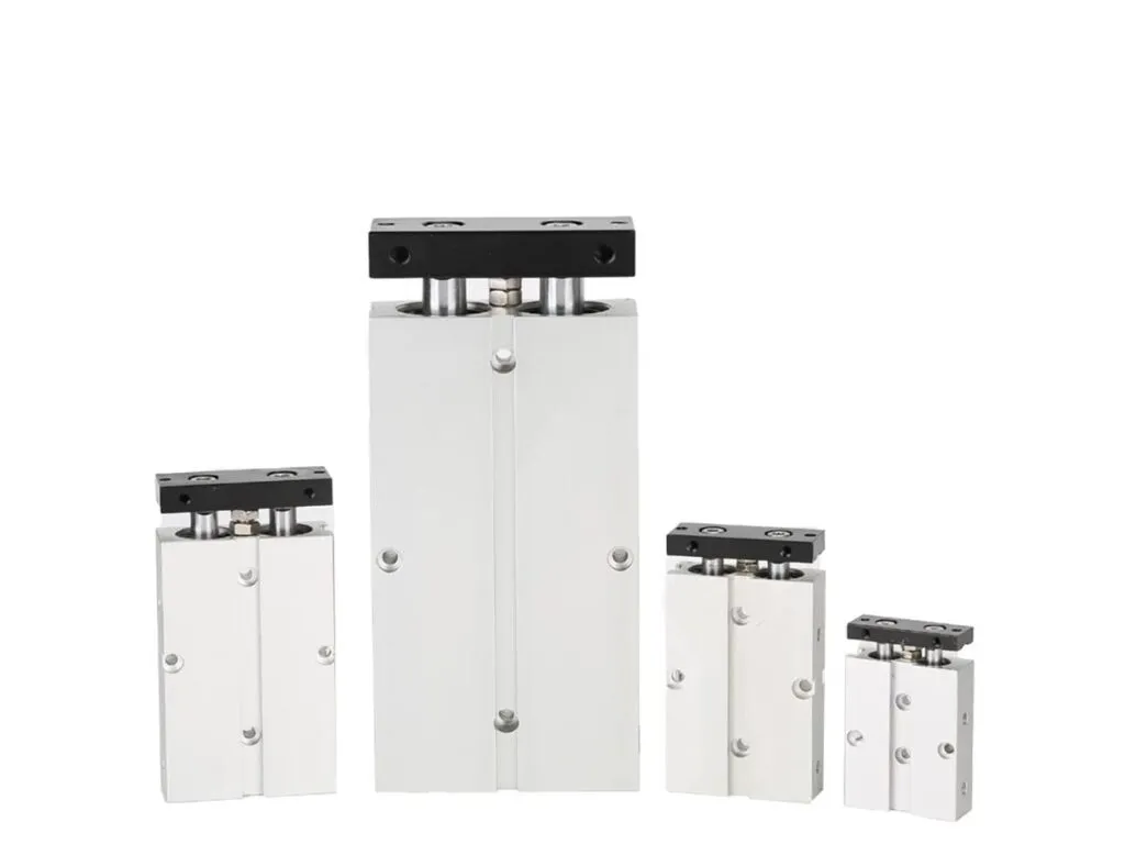 Xi lanh 2 ty TN: Bốn cỡ xi lanh hai ty đặt đứng cạnh nhau từ lớn đến nhỏ